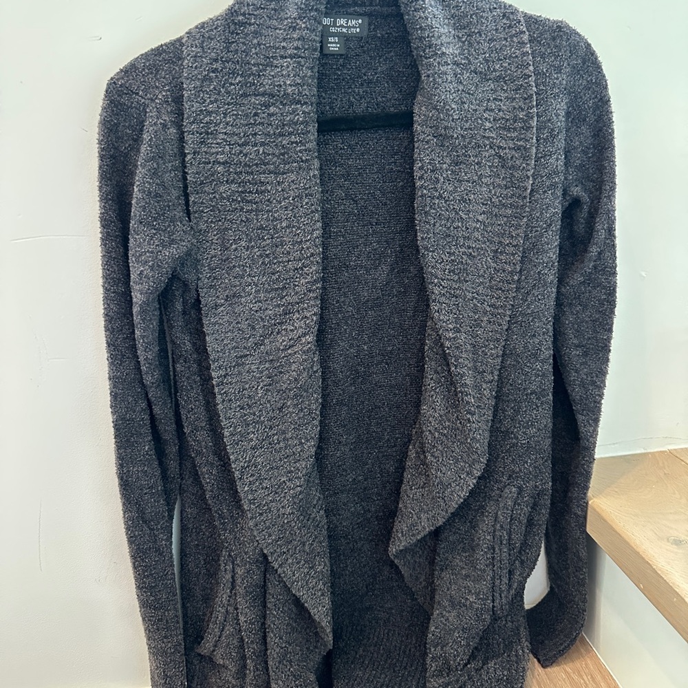 Barefoot Dreams Gray Circle Cardigan Sweater XS/S
